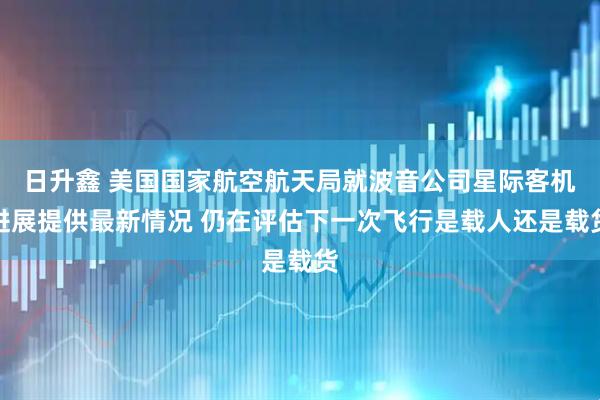 日升鑫 美国国家航空航天局就波音公司星际客机进展提供最新情况 仍在评估下一次飞行是载人还是载货
